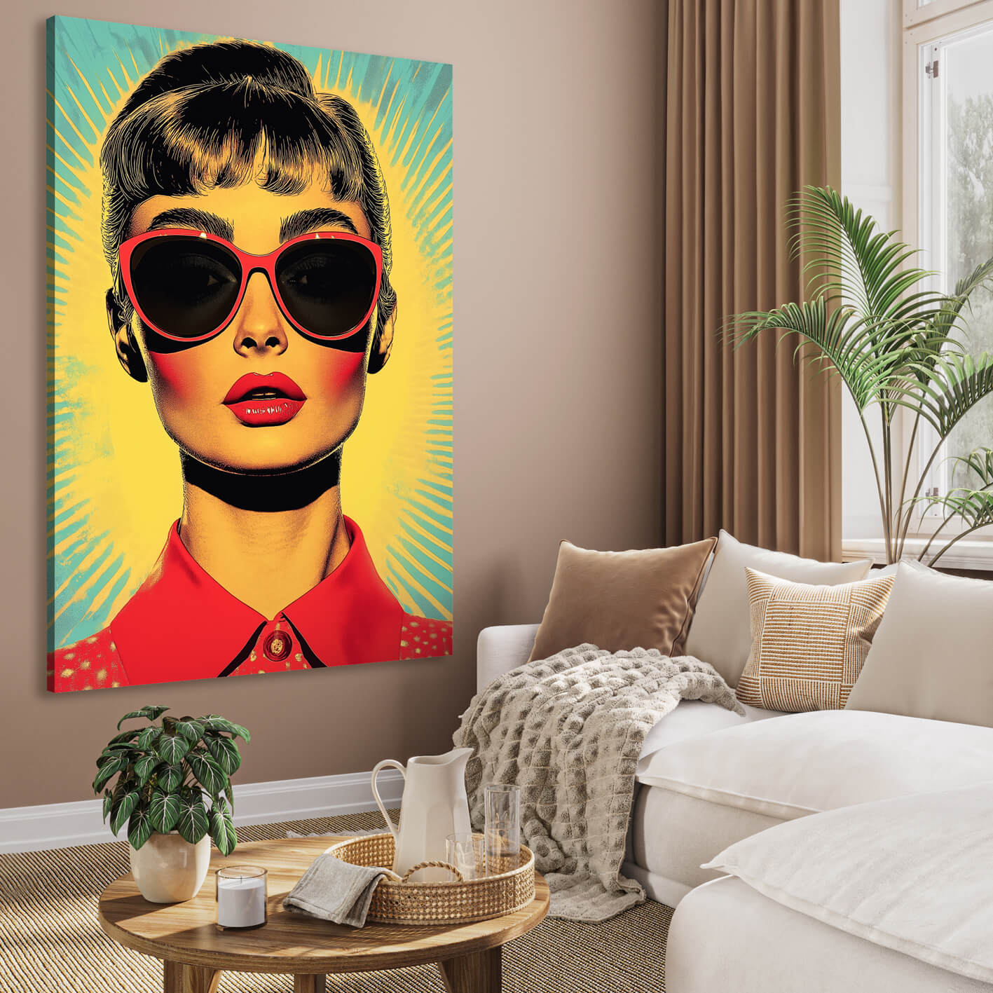 Canvas print - Pop Art Audrey