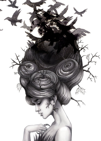 Ljuddämpande tavla - Katarina Vintrafors - Ravens Lady