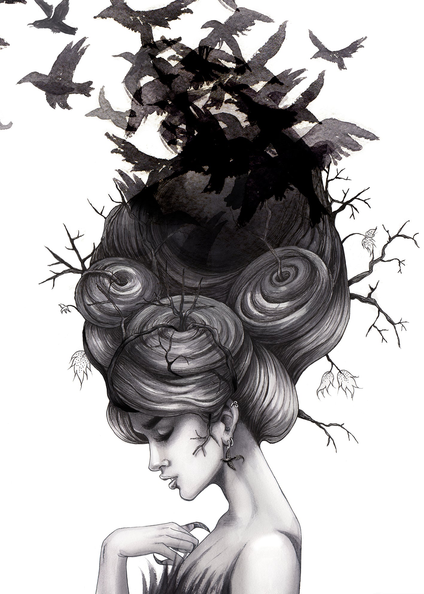 Ljuddämpande tavla - Katarina Vintrafors - Ravens Lady