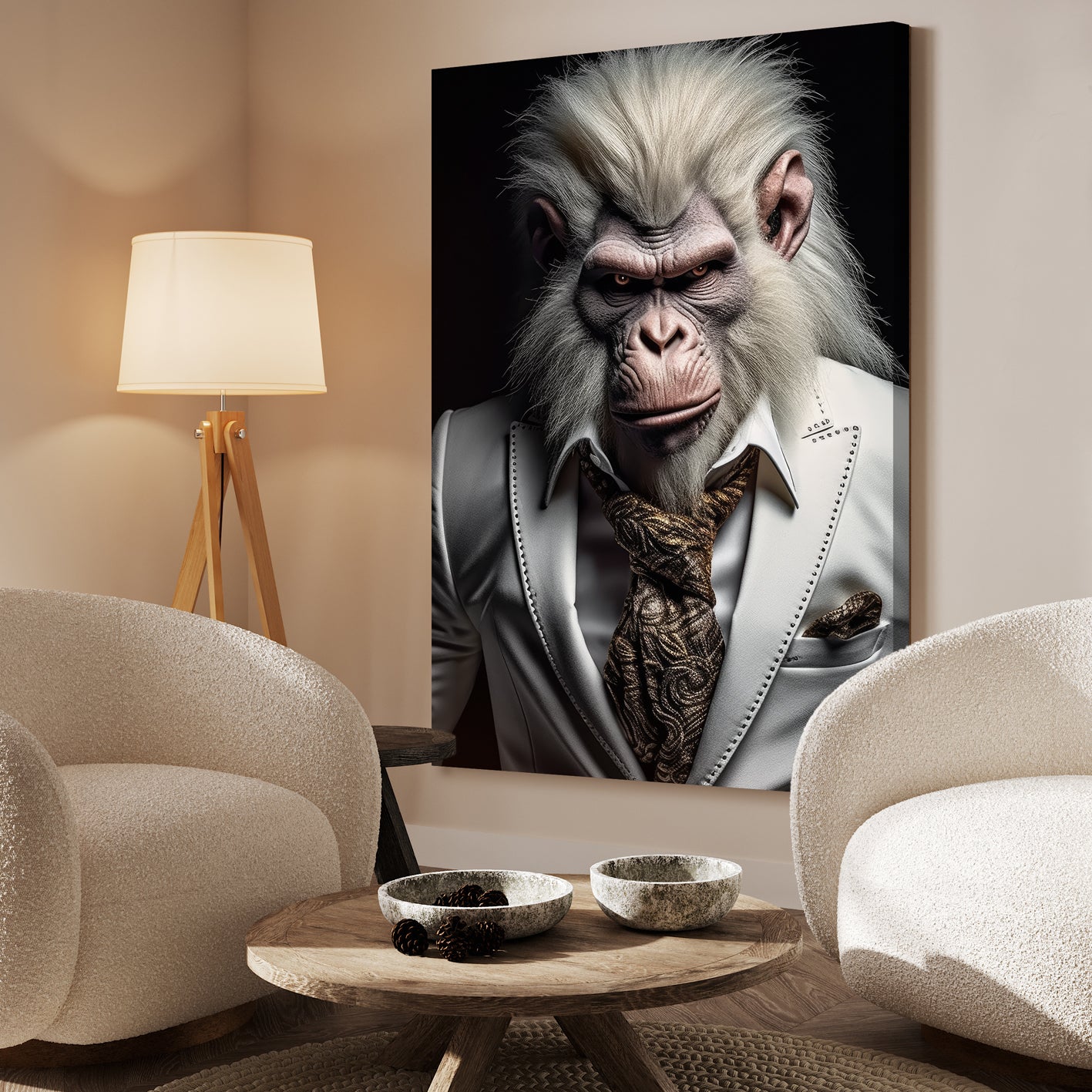 Ljuddämpande tavla - Baboon Man
