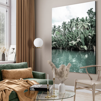 Canvastavla - Palms and Clouds (45X60)