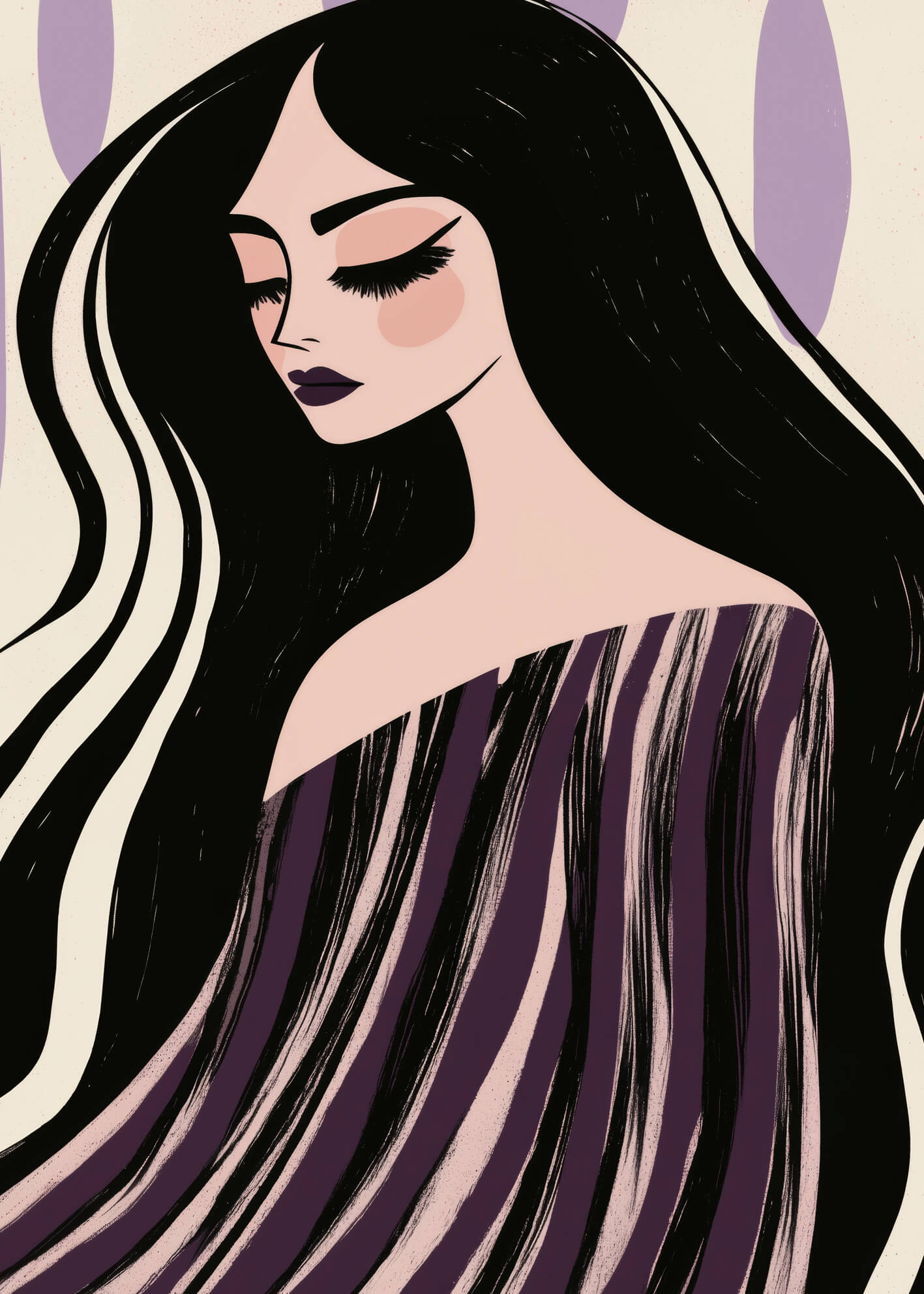 Canvastavla - Violet Reverie (50x70)
