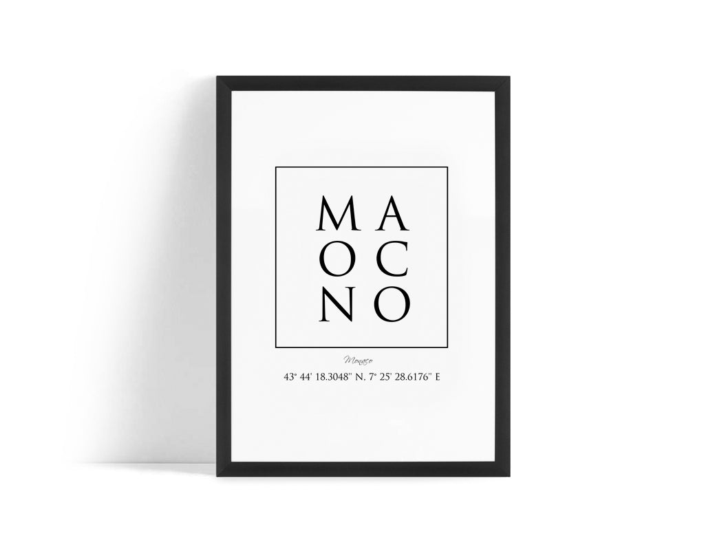 Poster - Monaco Coordinates