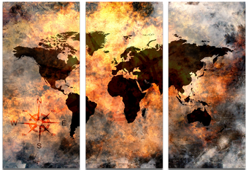 Canvastavla - The world map "Magma"