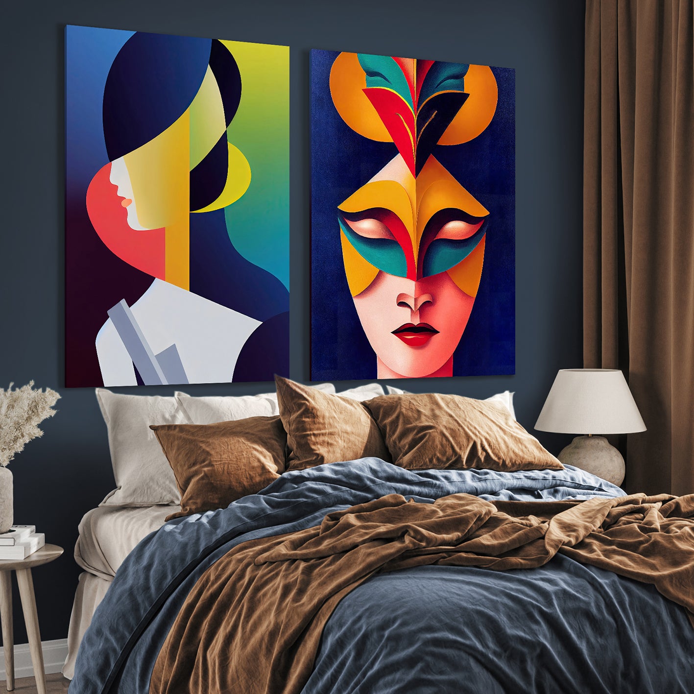 Ljuddämpande tavla - Colorful Woman