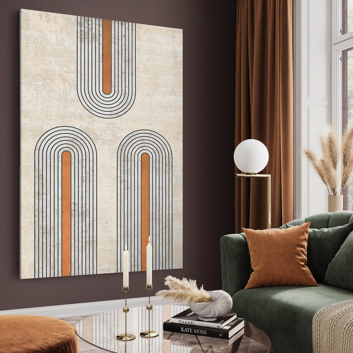 Canvastavla - Orange Geometric