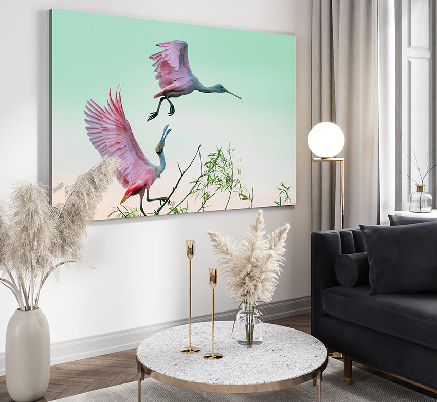 Canvastavla - Roseate Spoonbills Den