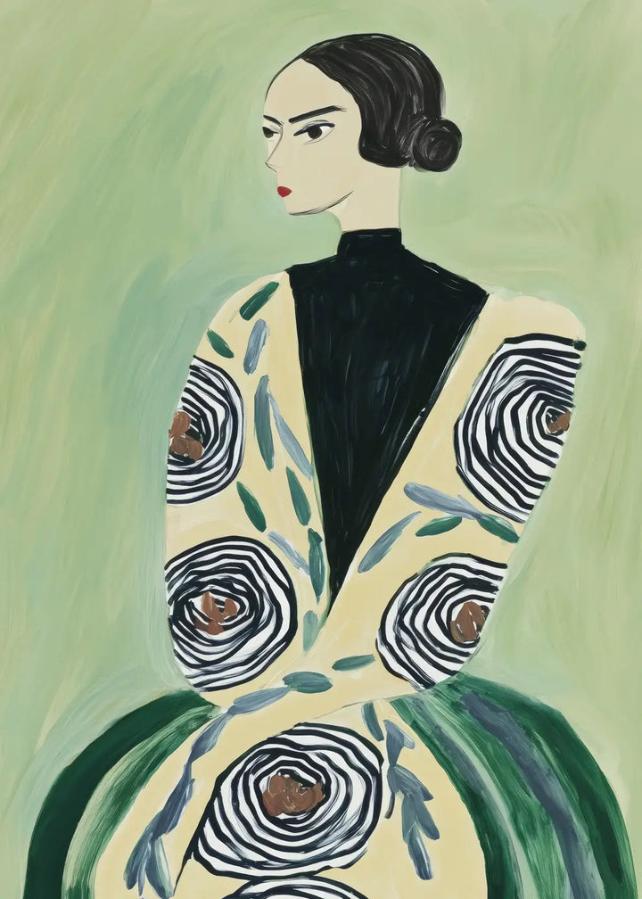 Canvastavla - Emerald Couture