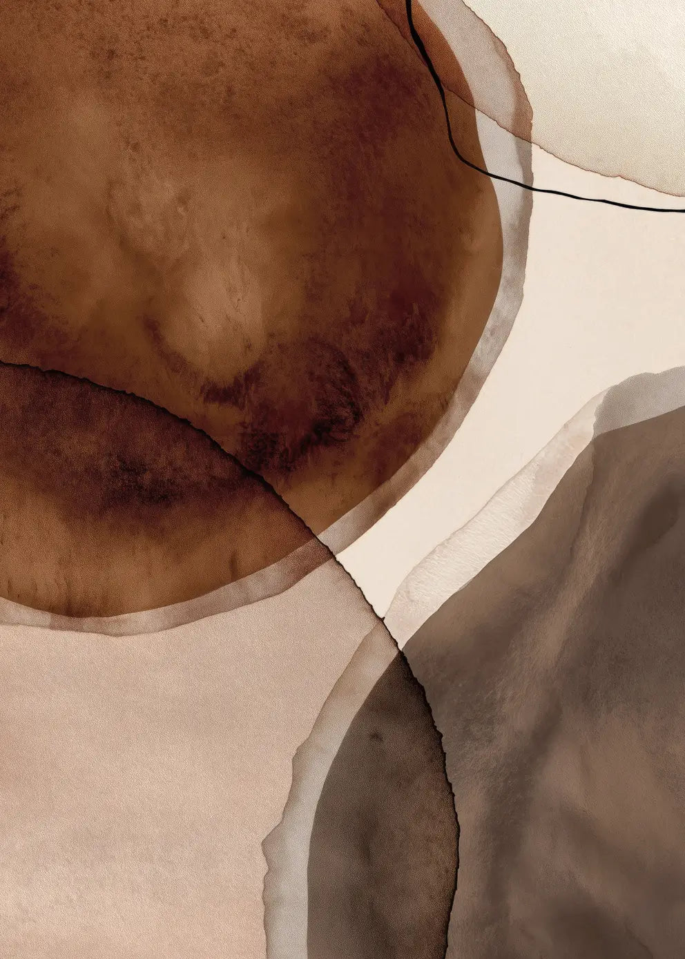 Canvastavla - Brown Circles